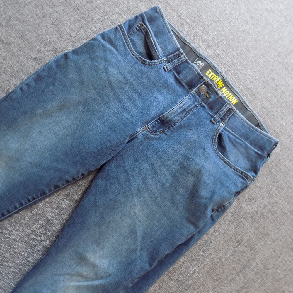 Lee Jeans Mens 36x30 Blue Good Extreme Motion Straight Leg Stretch 102015037